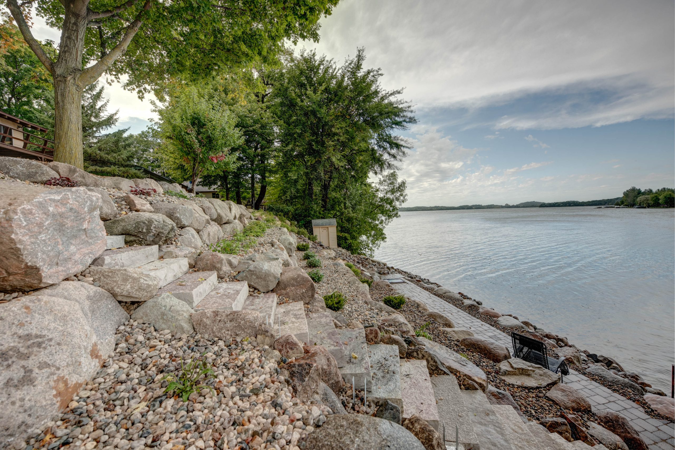 Tiered Boulder Walls and Plantings